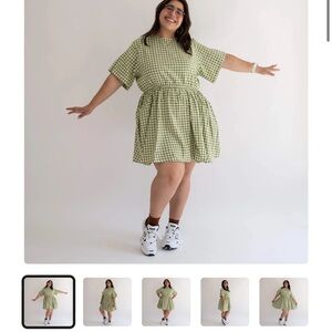 NWOT Shiny by Nature Gingham Dress XL